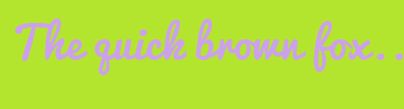 Image with Font Color CCA1EB and Background Color B4E52E